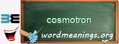 WordMeaning blackboard for cosmotron